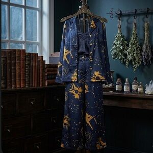 Sin in Linen Heavenly Bodies Pajama 2 pcs Set 
Size S
Magical whimsical